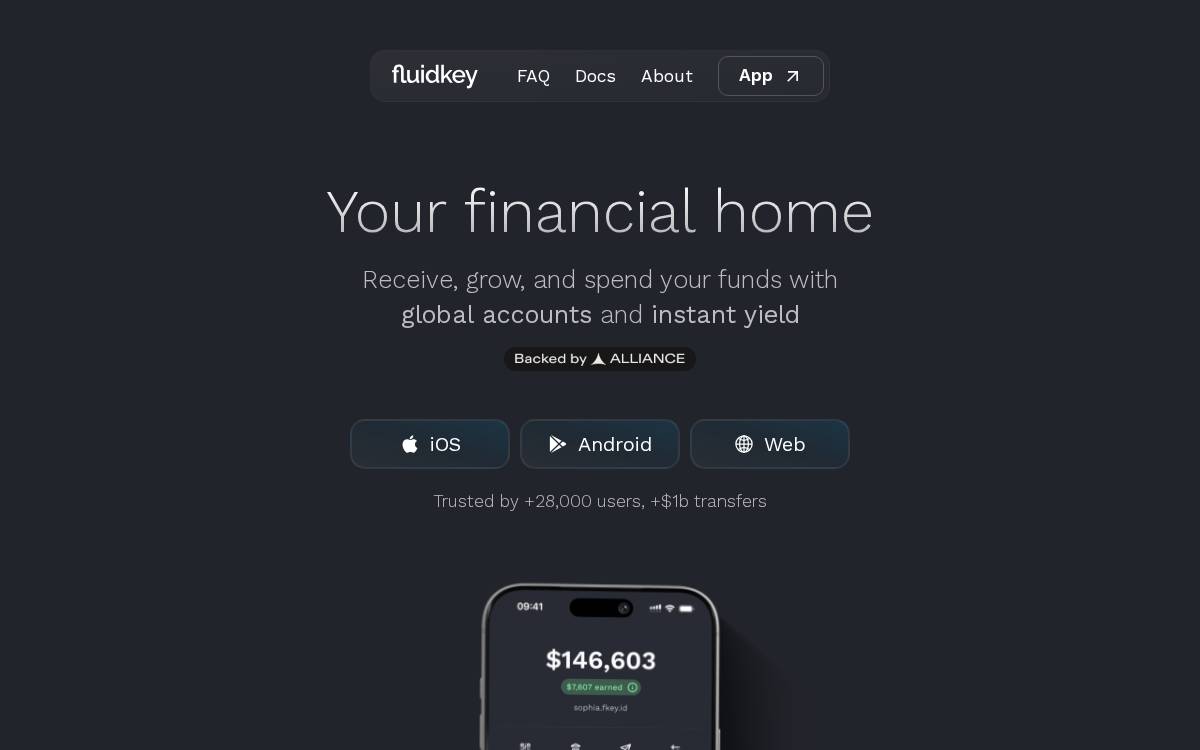 Fluidkey website preview