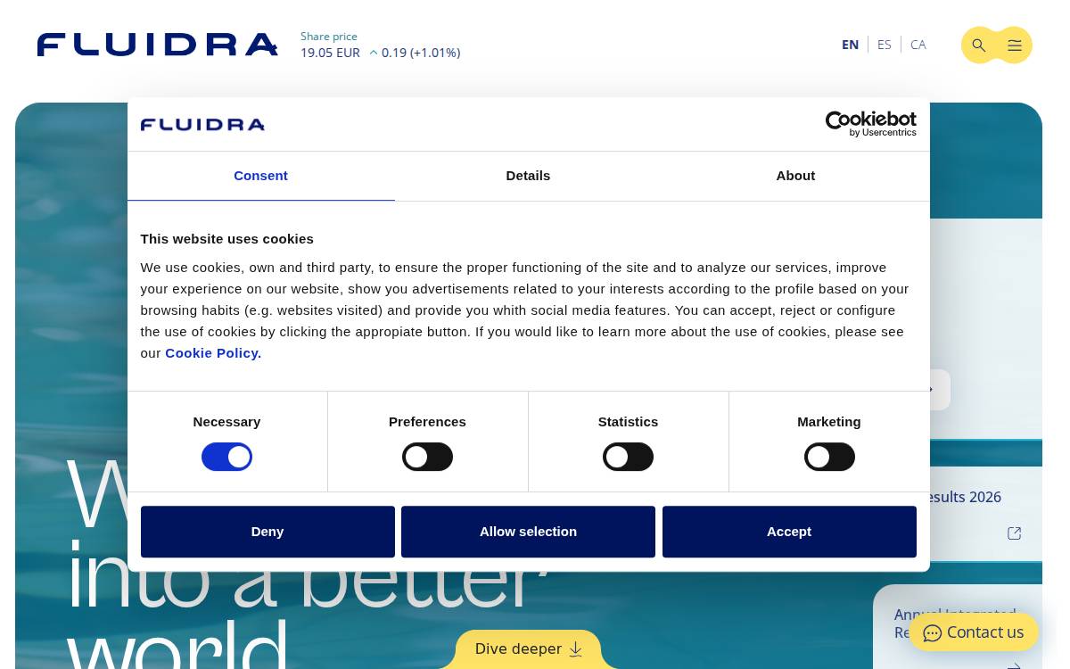 Fluidra website preview