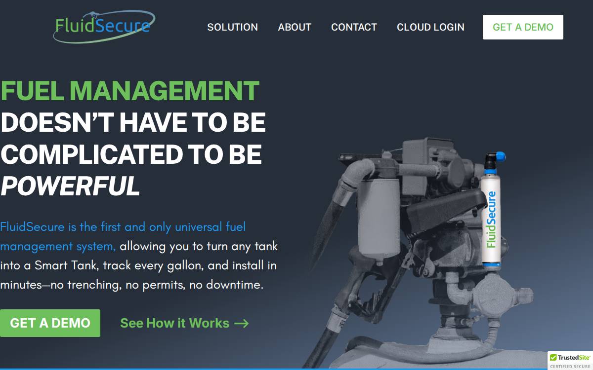 Fluidsecure.com website preview
