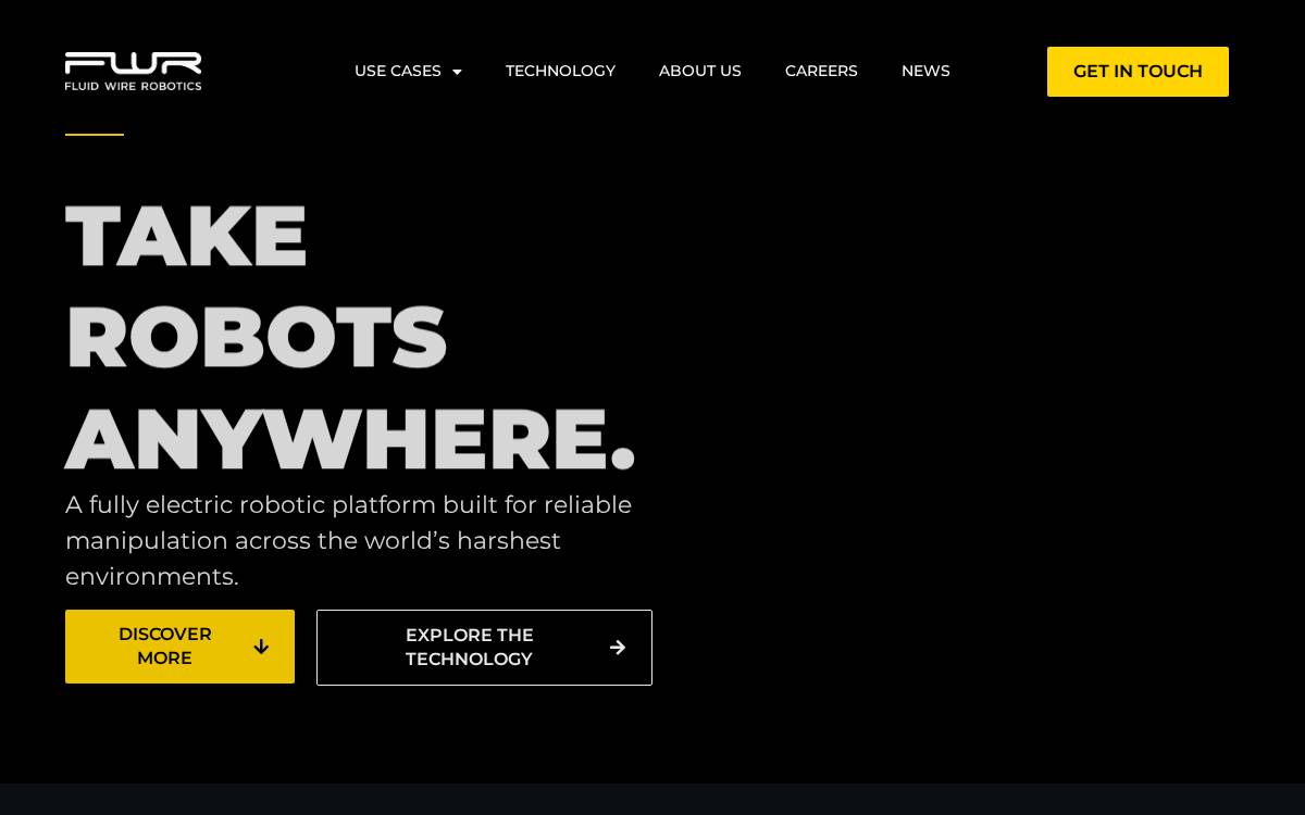 Fluid Wire Robotics website preview