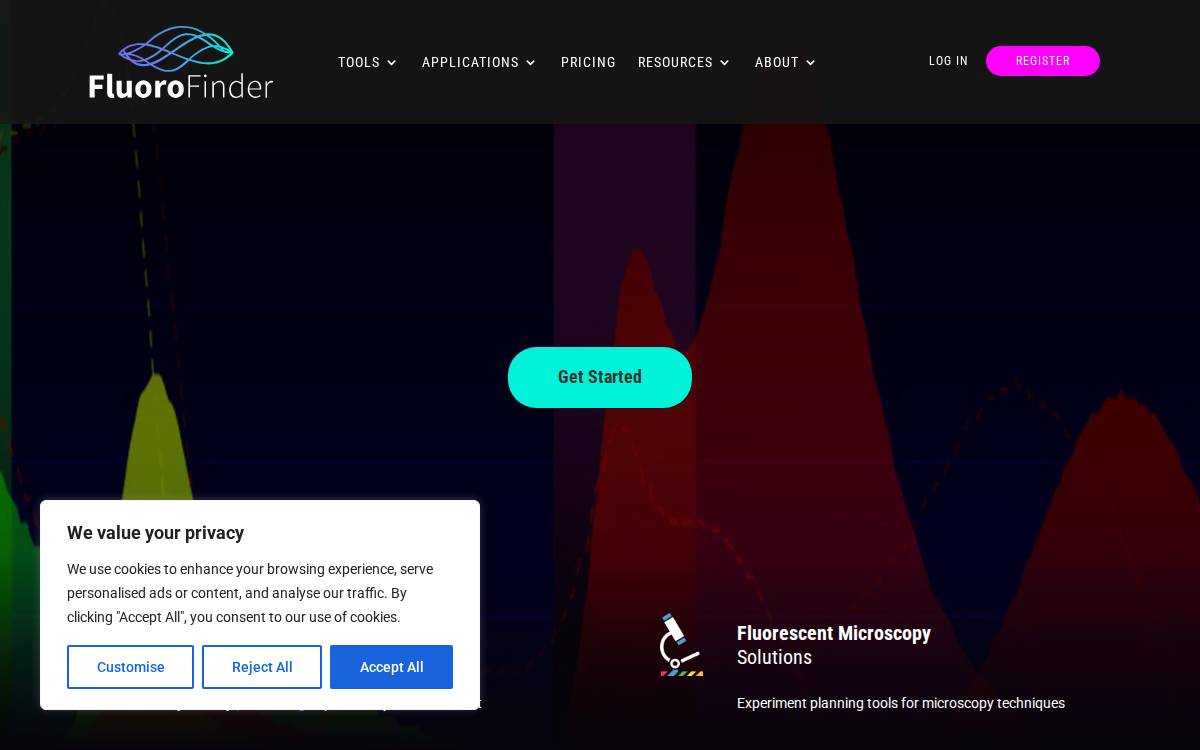Fluorofinder website preview