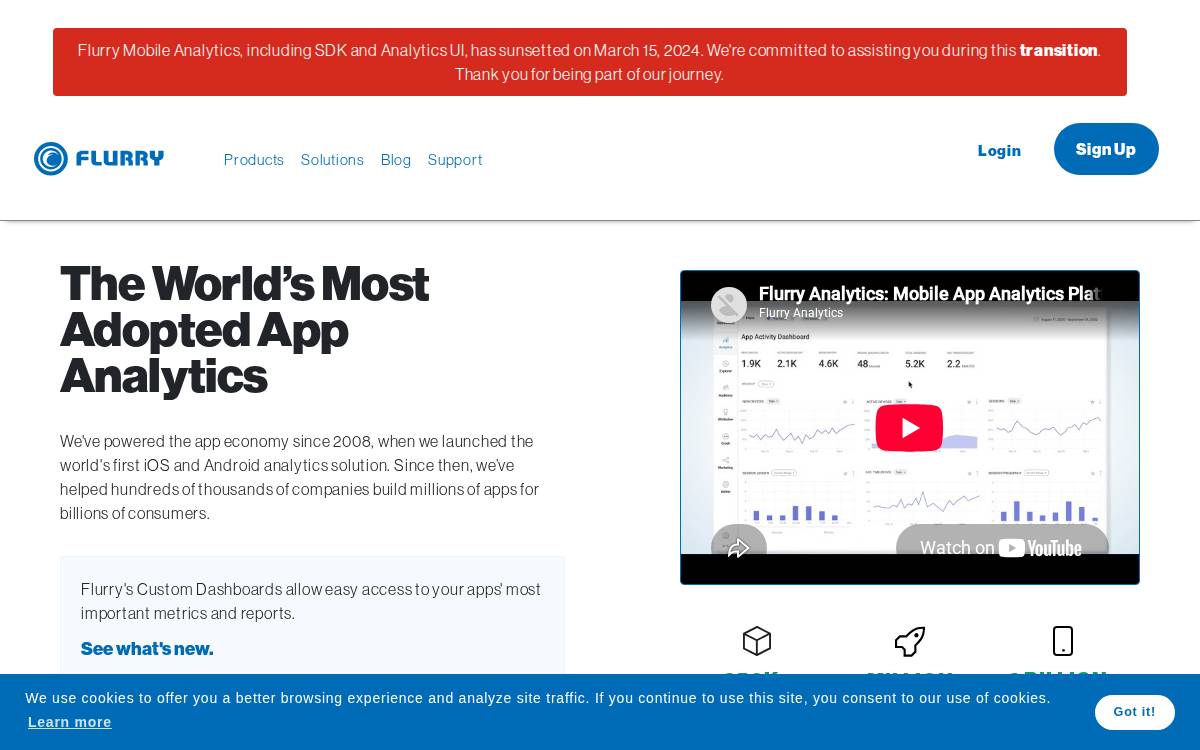 Flurry website preview
