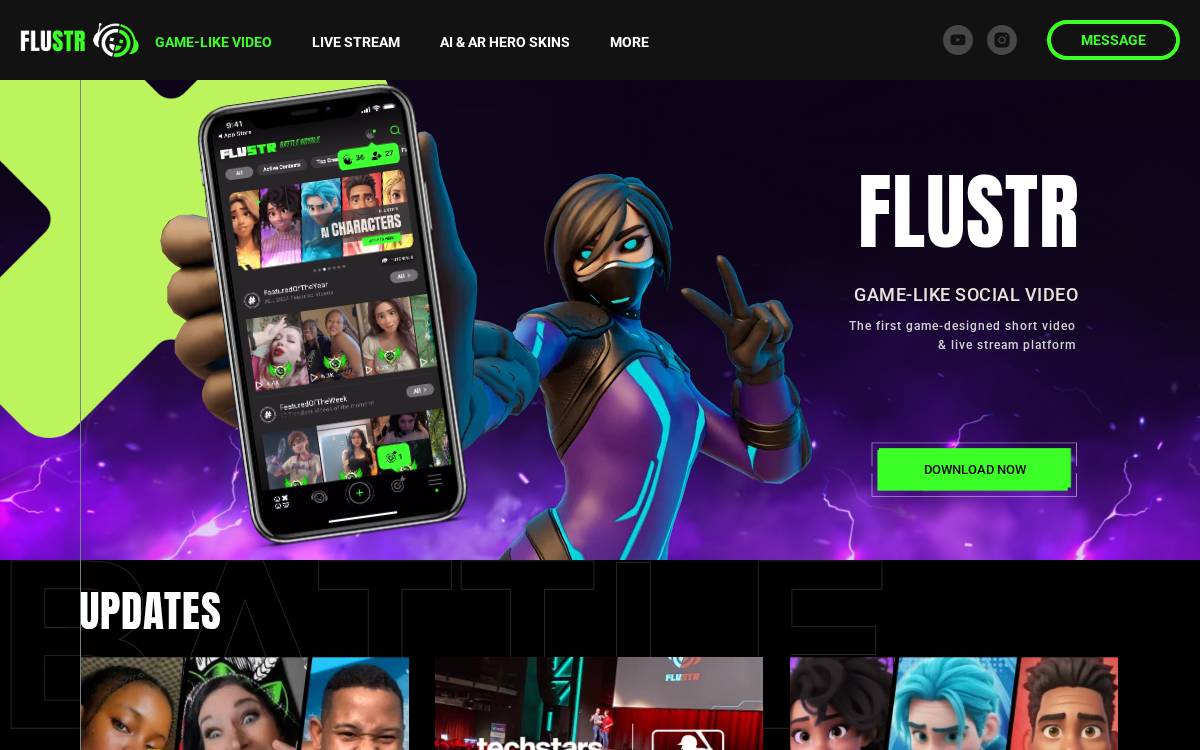 Flustr website preview