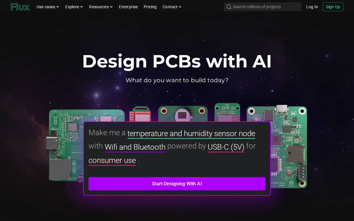 Flux AI Dev Tools website preview