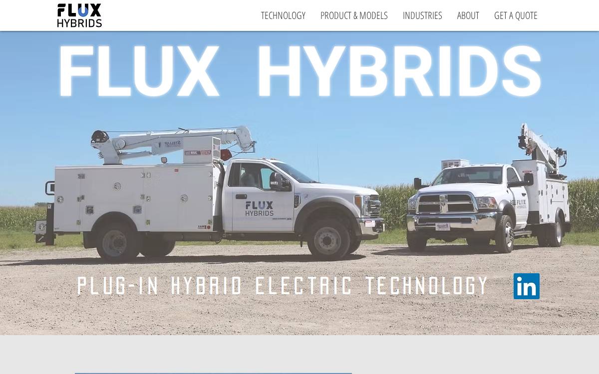Flux Hybrids website preview
