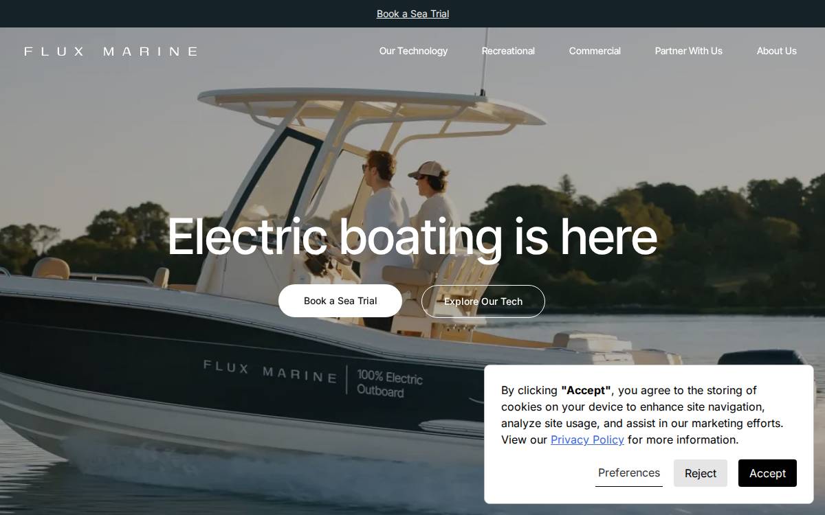 Flux Marine website preview