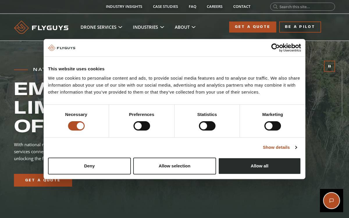 FlyGuys website preview