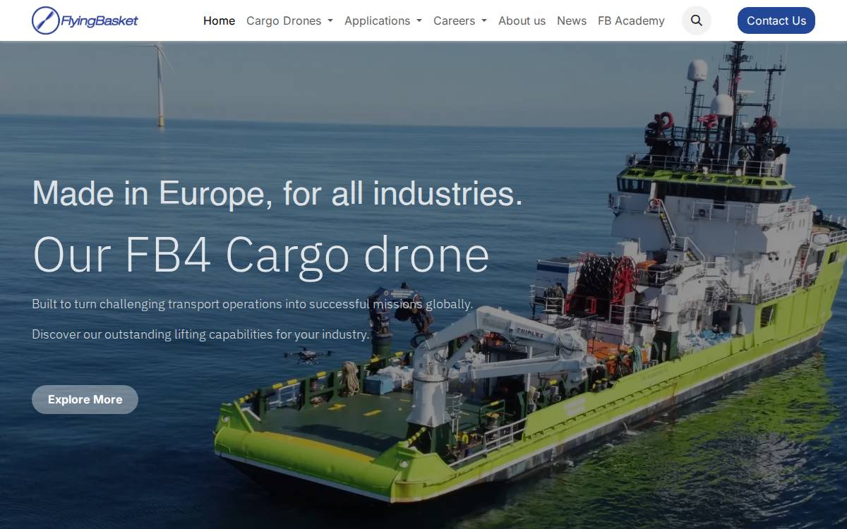 Flying Basket website preview