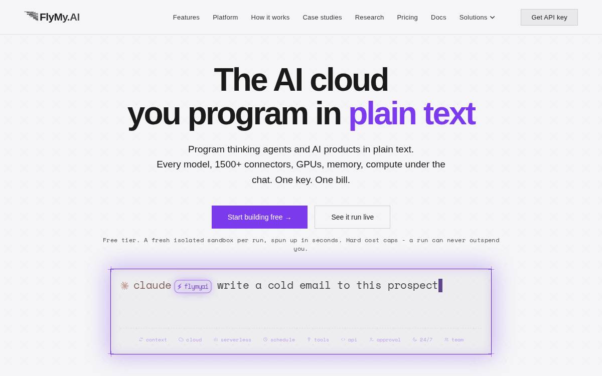 Flymy website preview