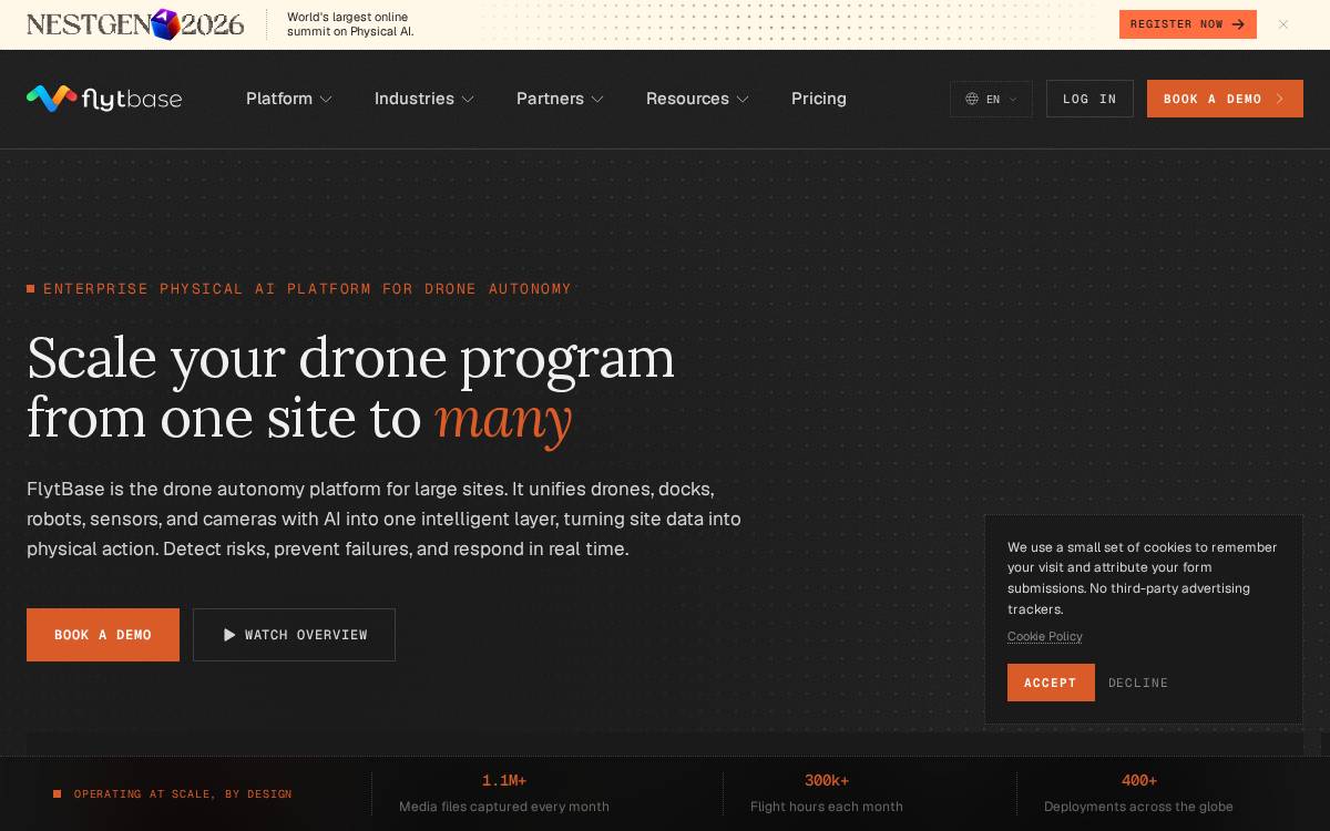 Flytbase website preview