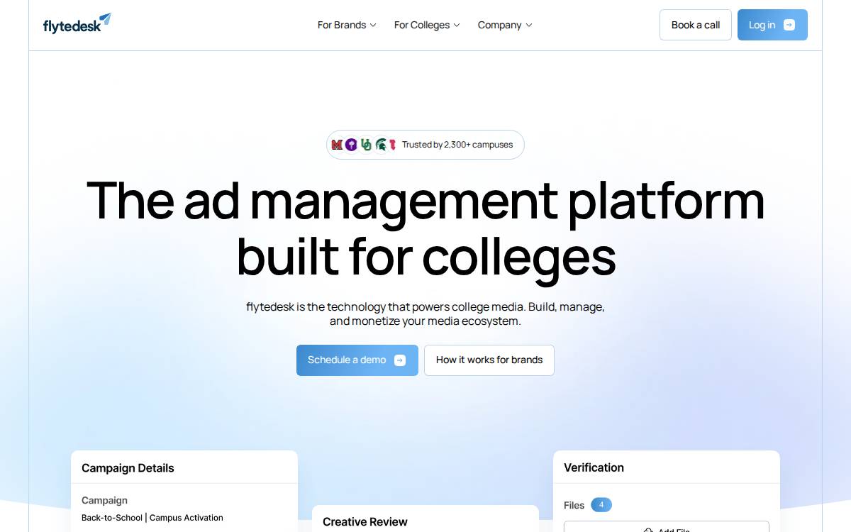 FlyteDesk website preview