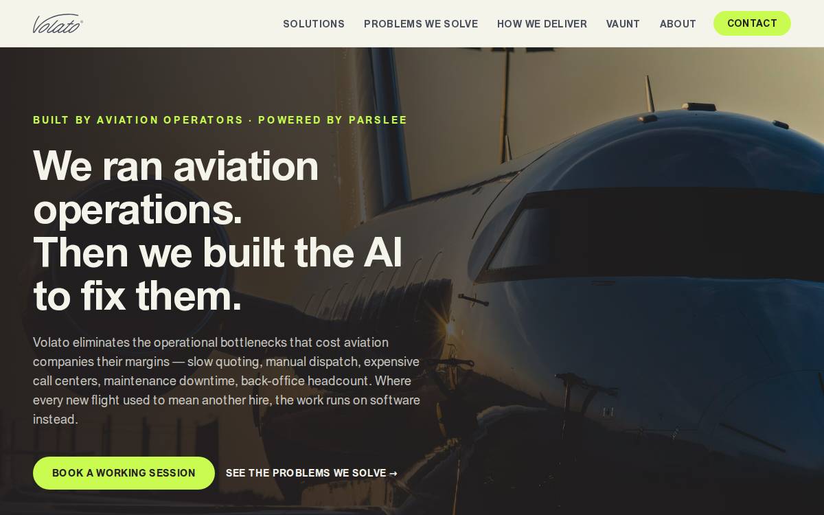 Flyvolato website preview