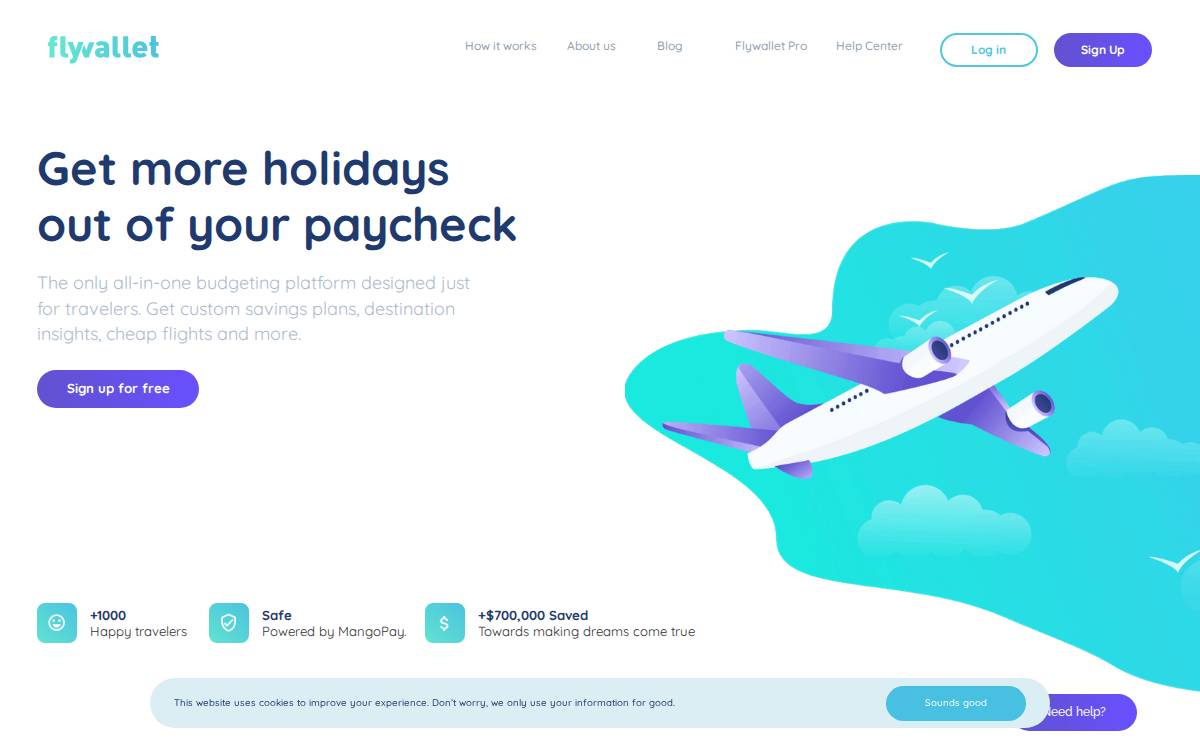 Flywallet website preview