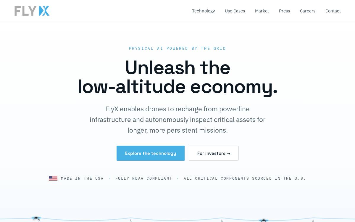 FlyX Technologies Inc. website preview