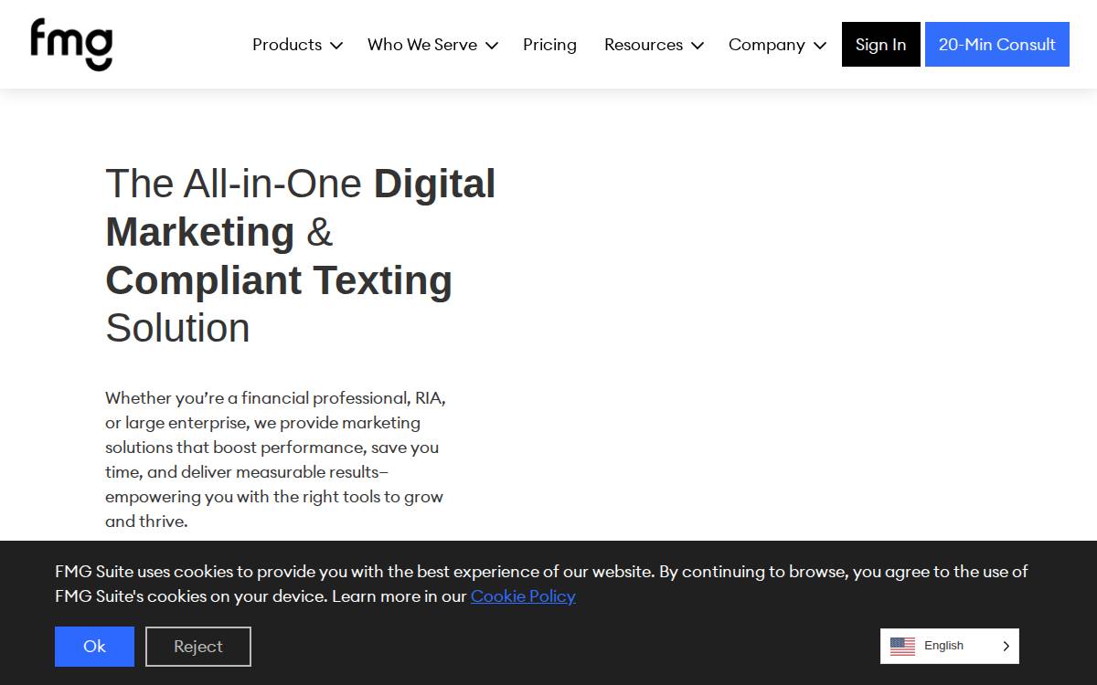 FMG Suite website preview