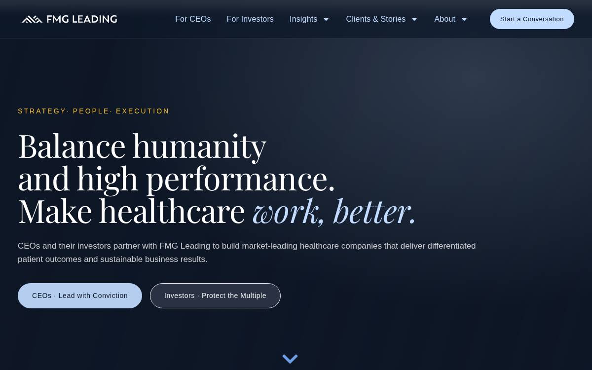 FMG Leading website preview