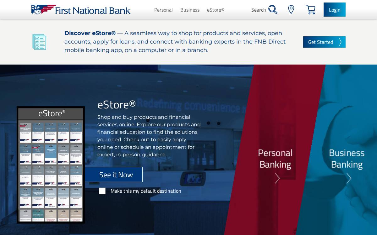 Fnb Online website preview