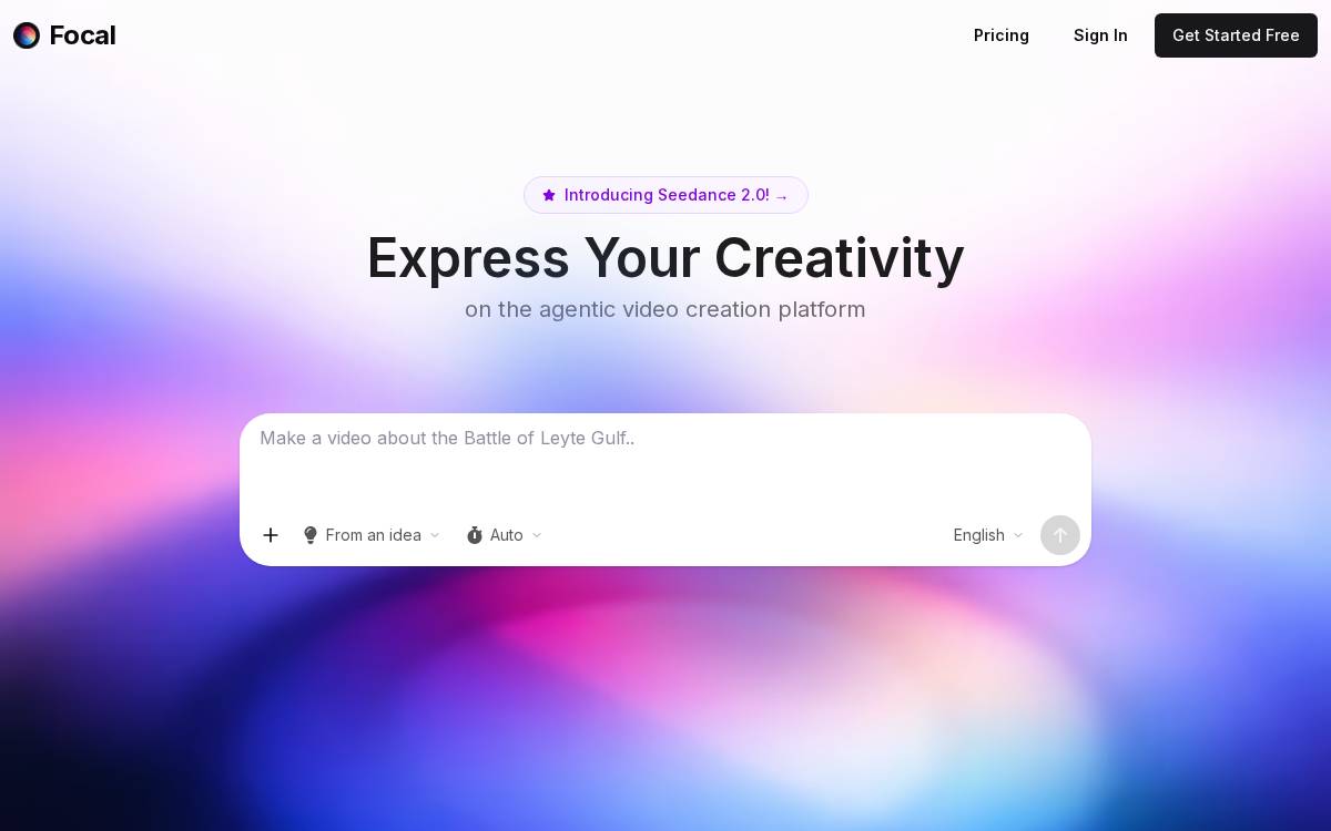 Focal website preview