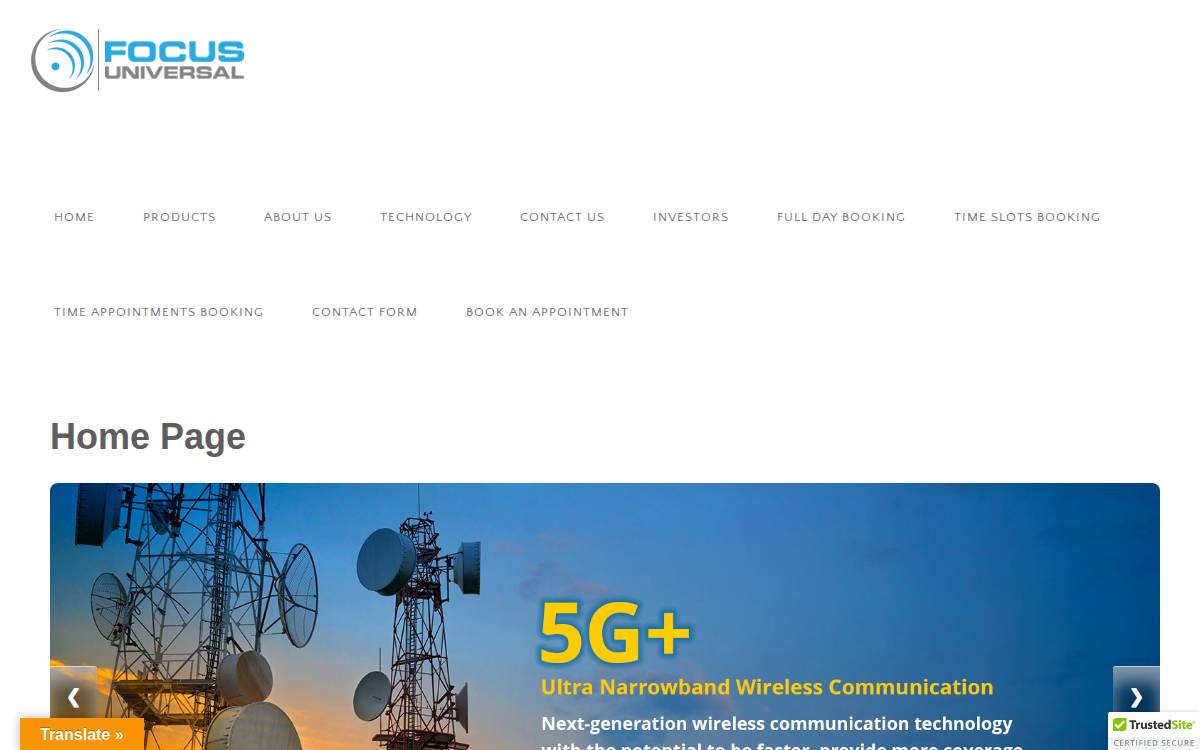 Focus Universal website preview