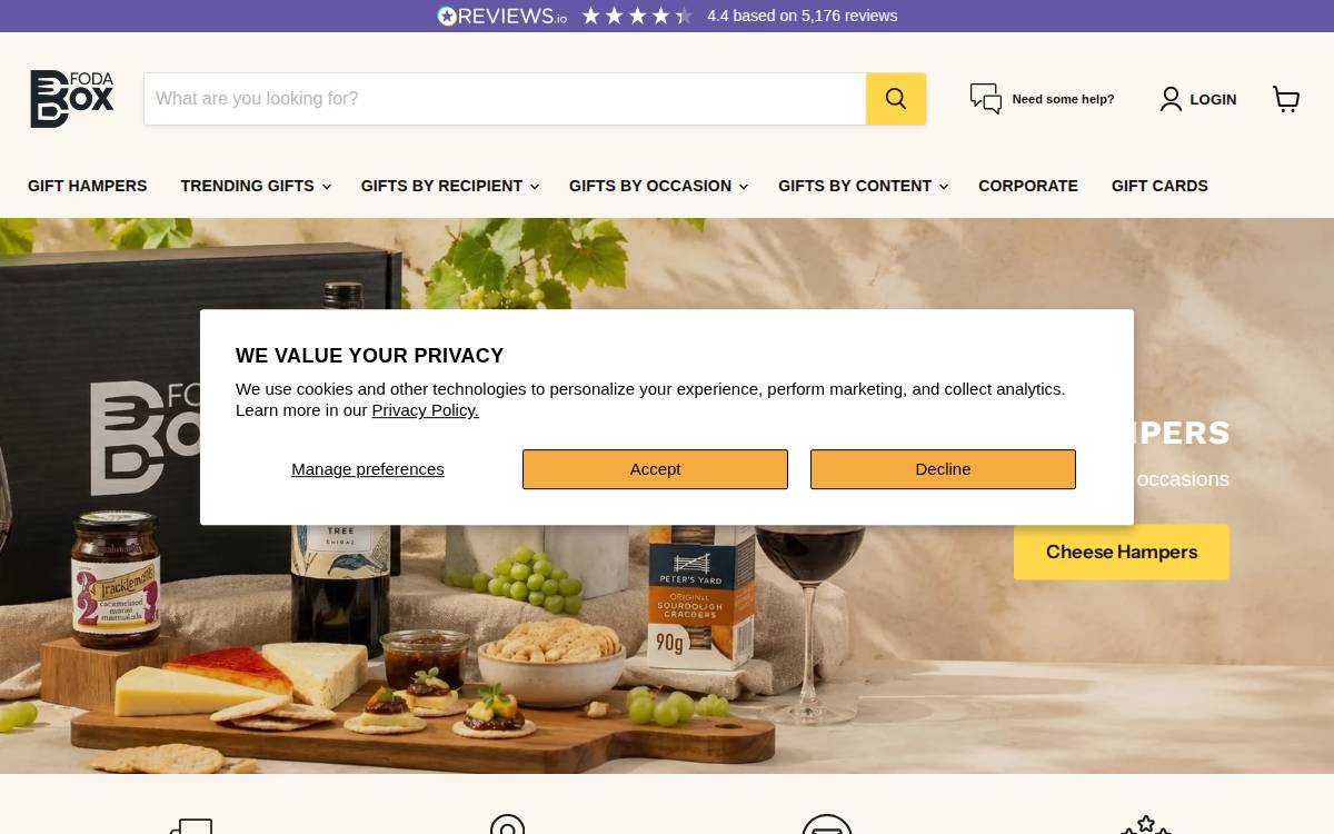 Fodabox website preview