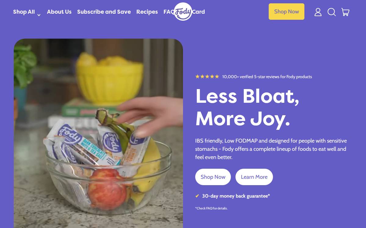 Fodyfoods website preview