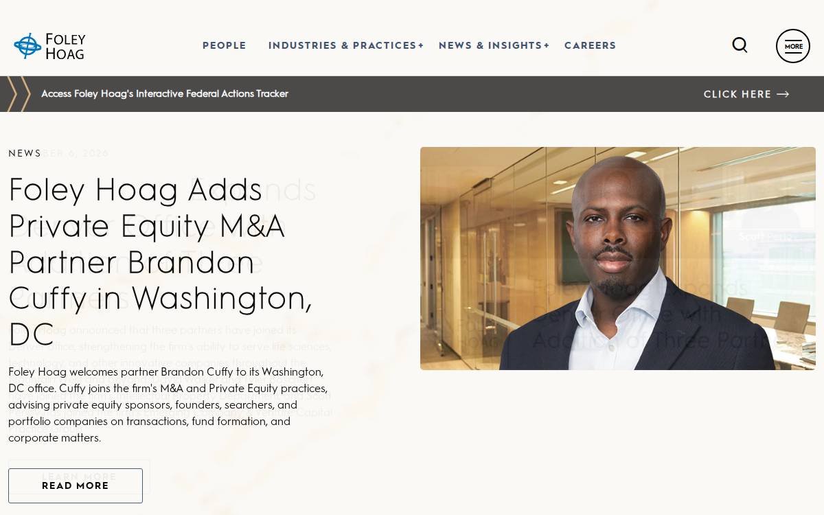 Foley Hoag website preview