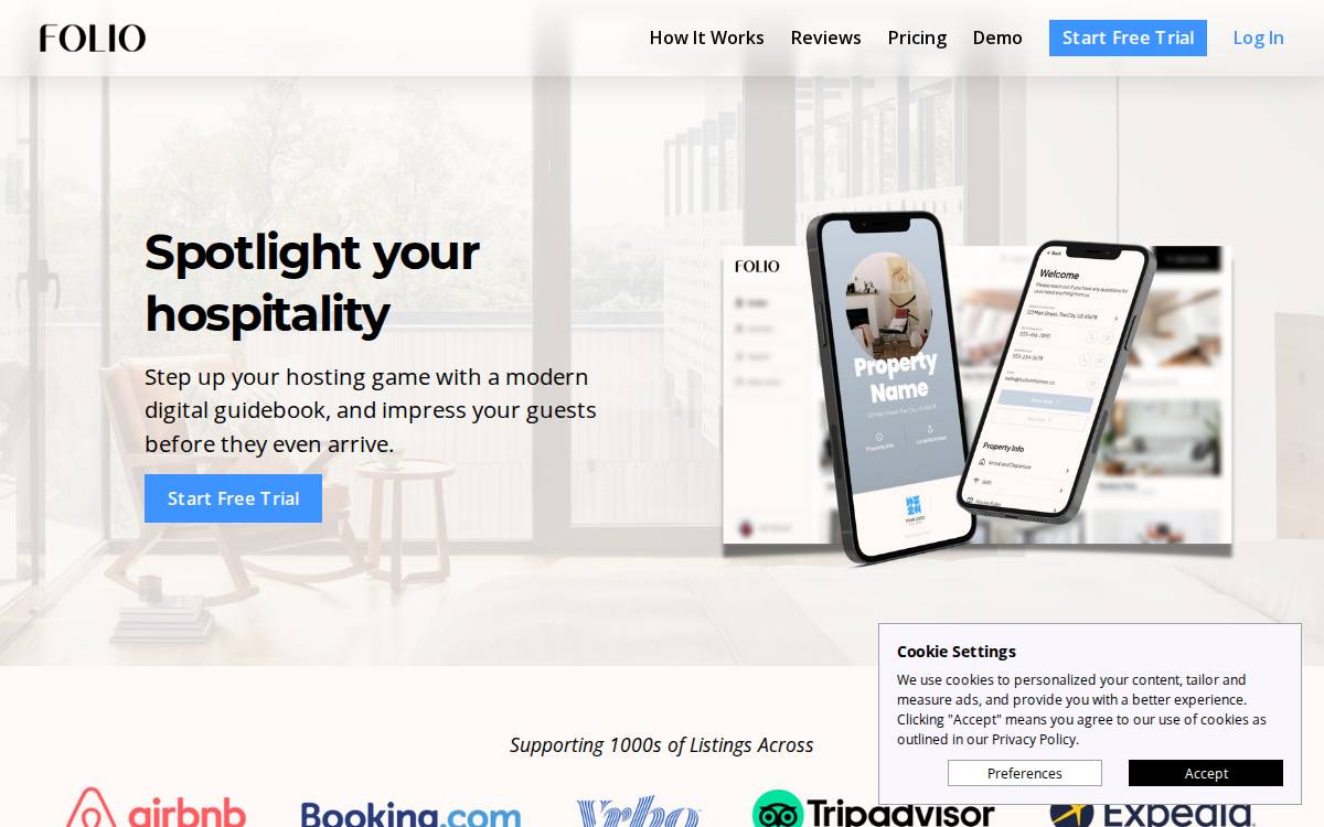 Folio website preview