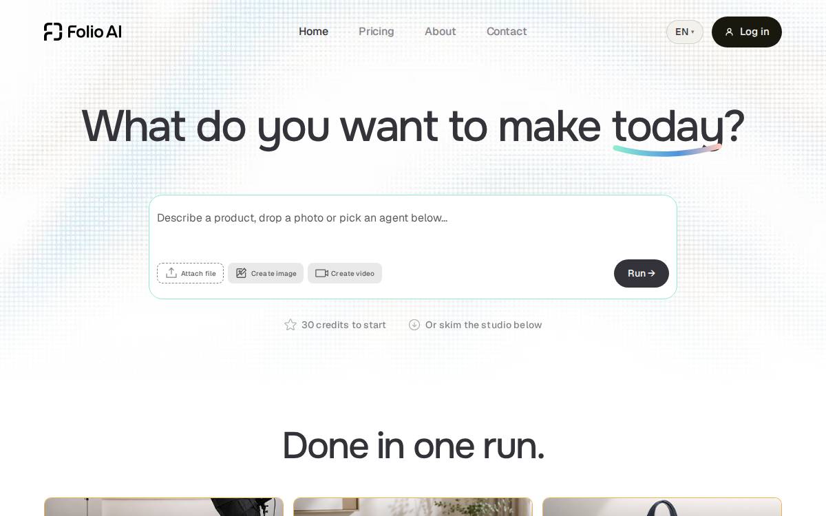 Folioai website preview