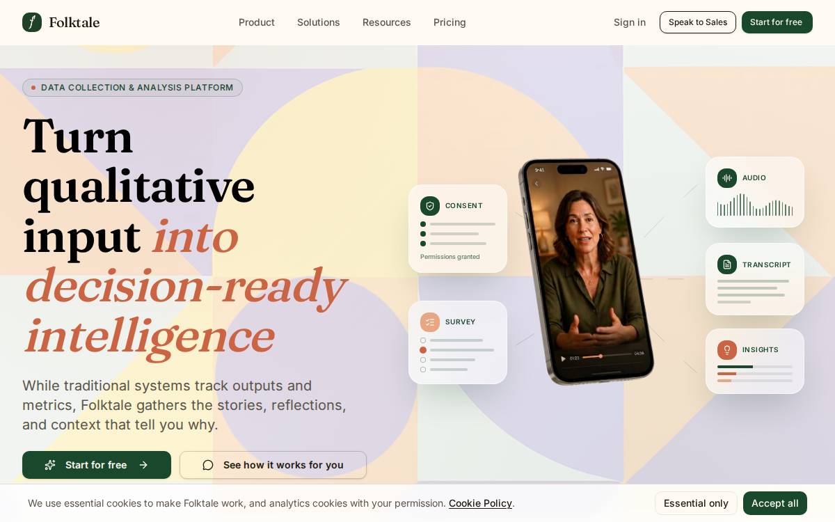 Folktale Website website preview