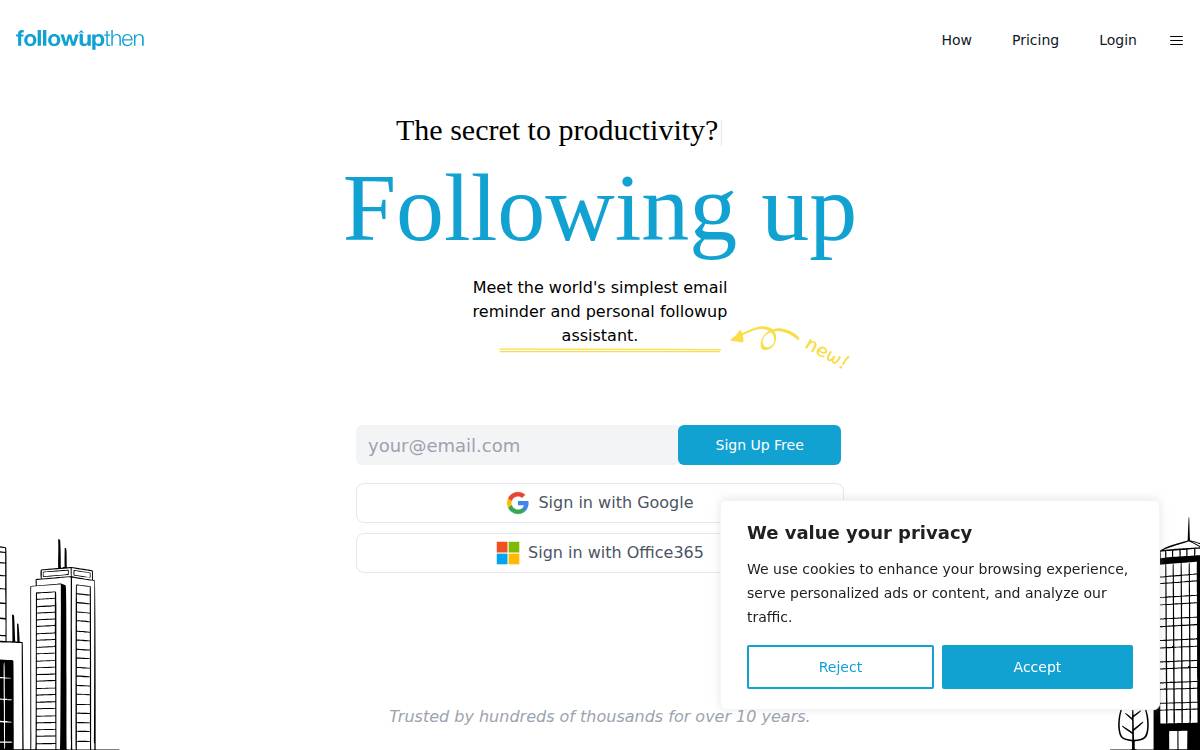 FollowUpThen website preview