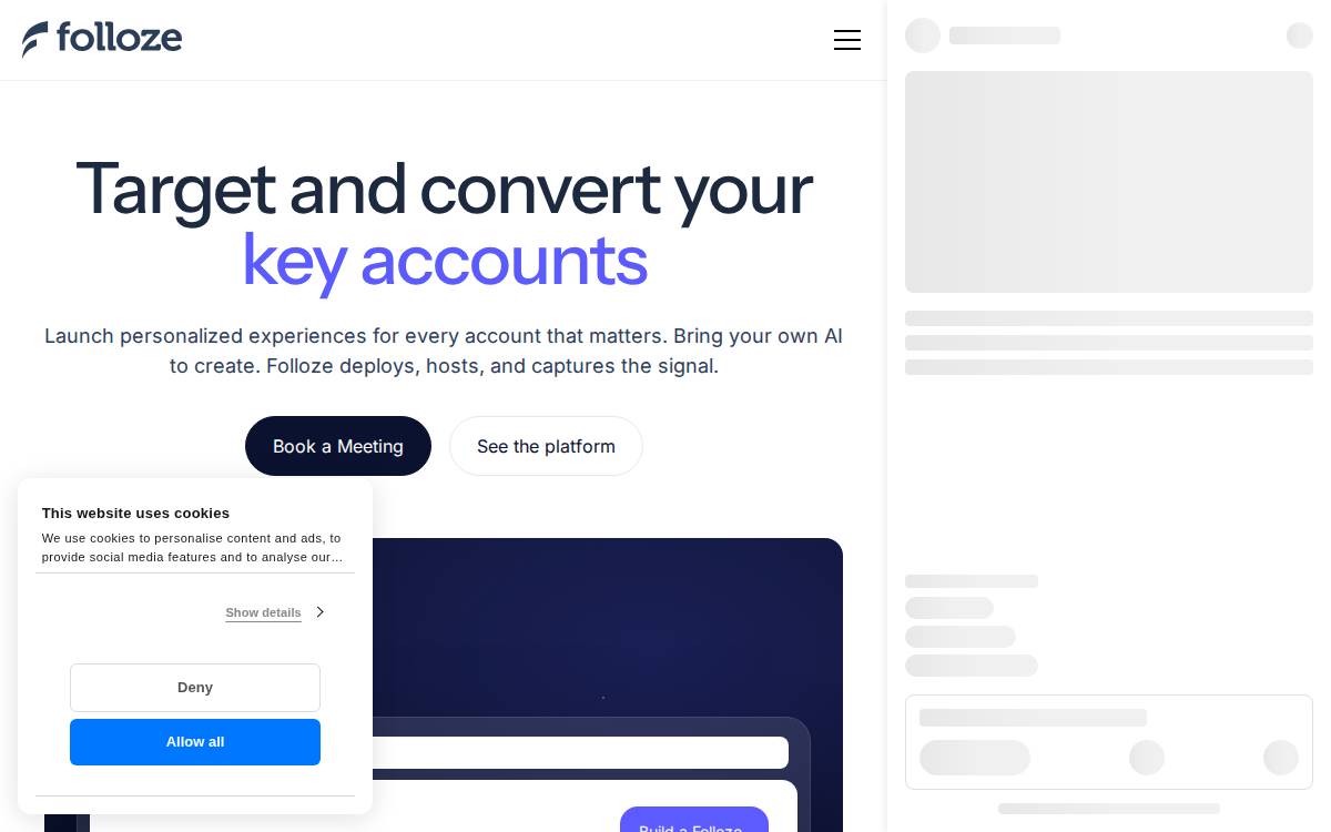 Folloze website preview