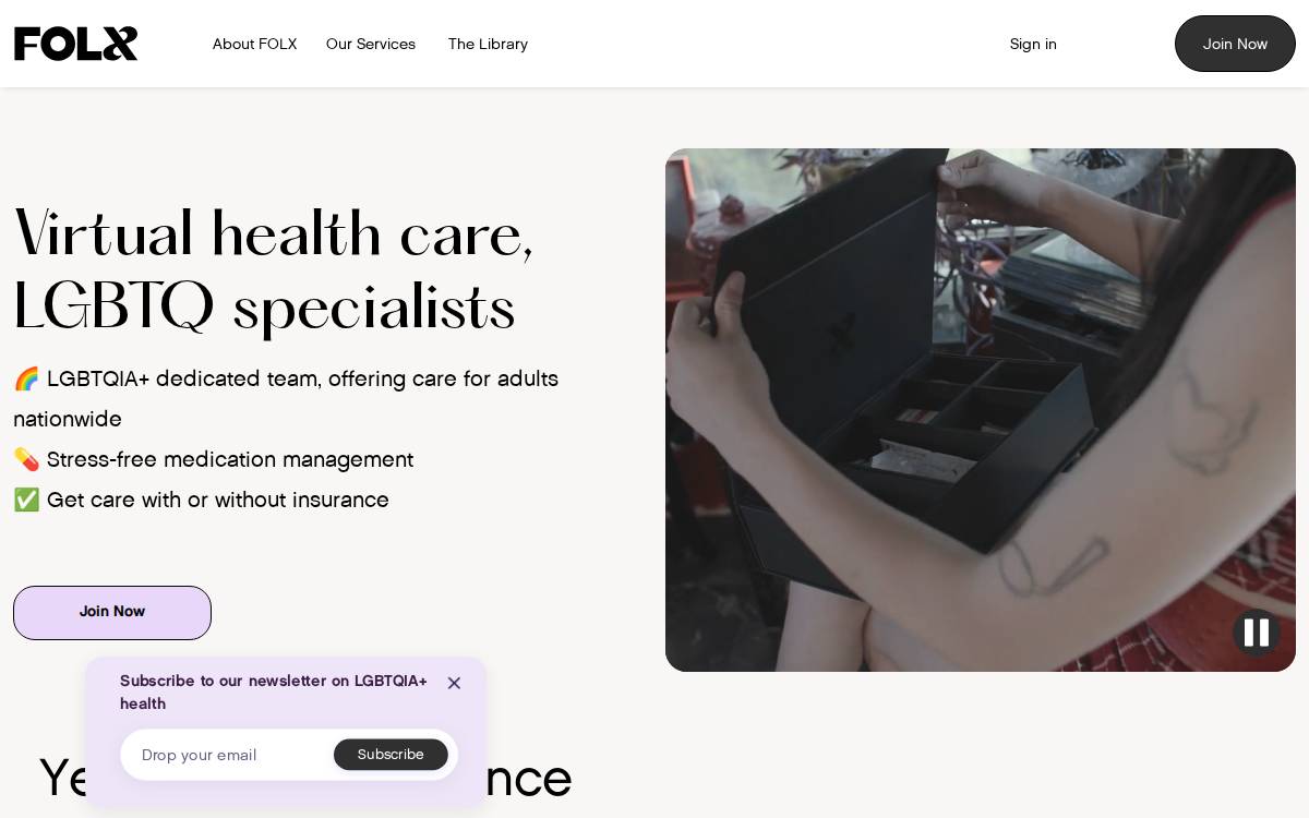Folx website preview