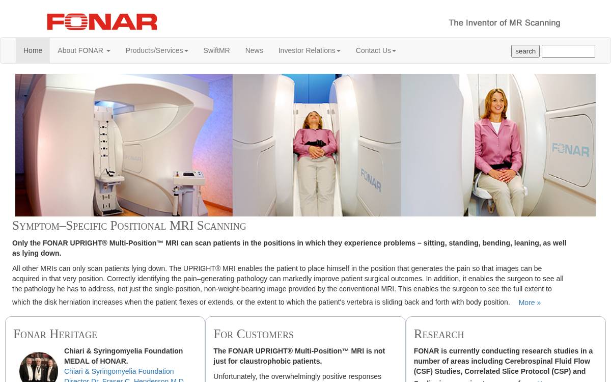 Fonar website preview