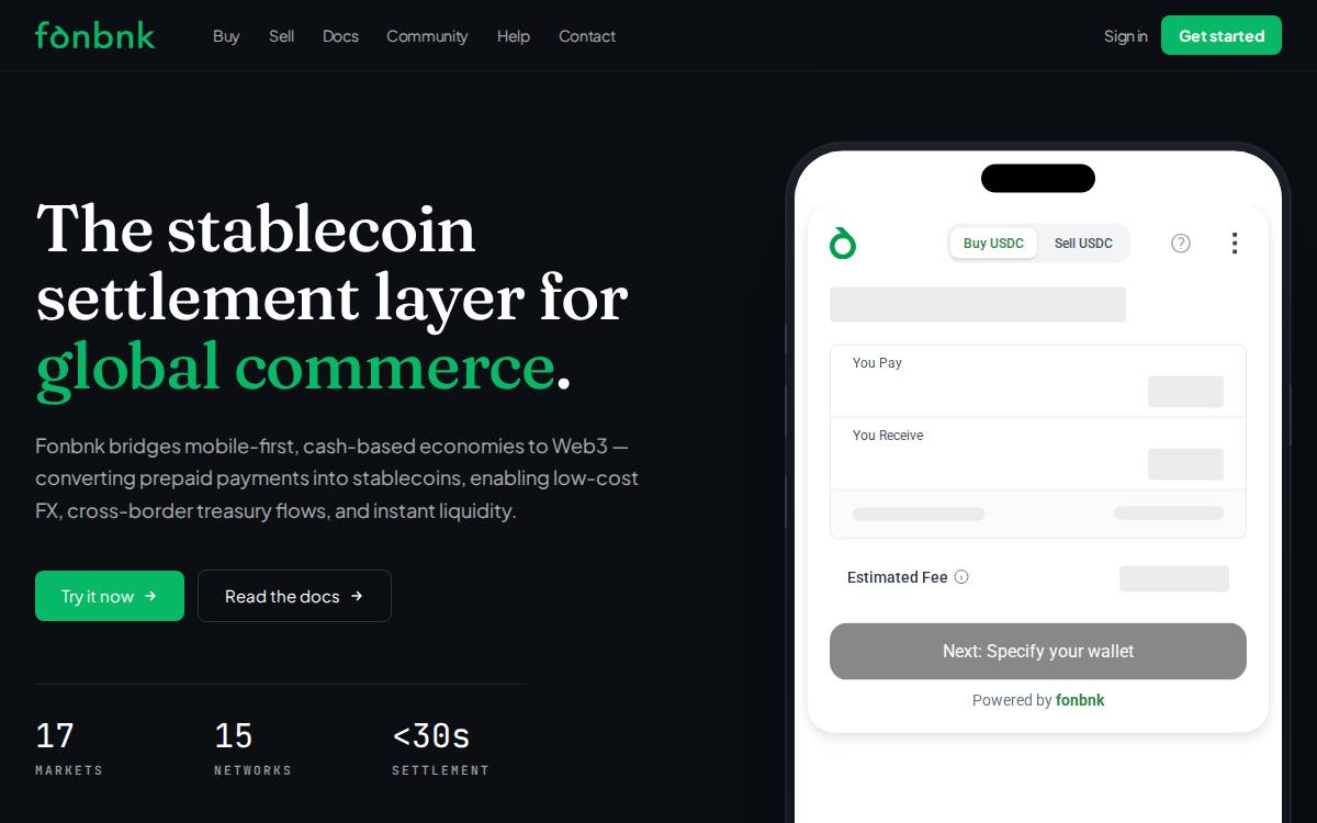 Fonbnk website preview