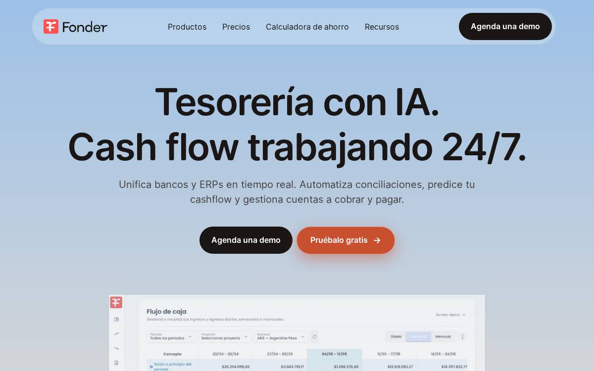 Fonder website preview