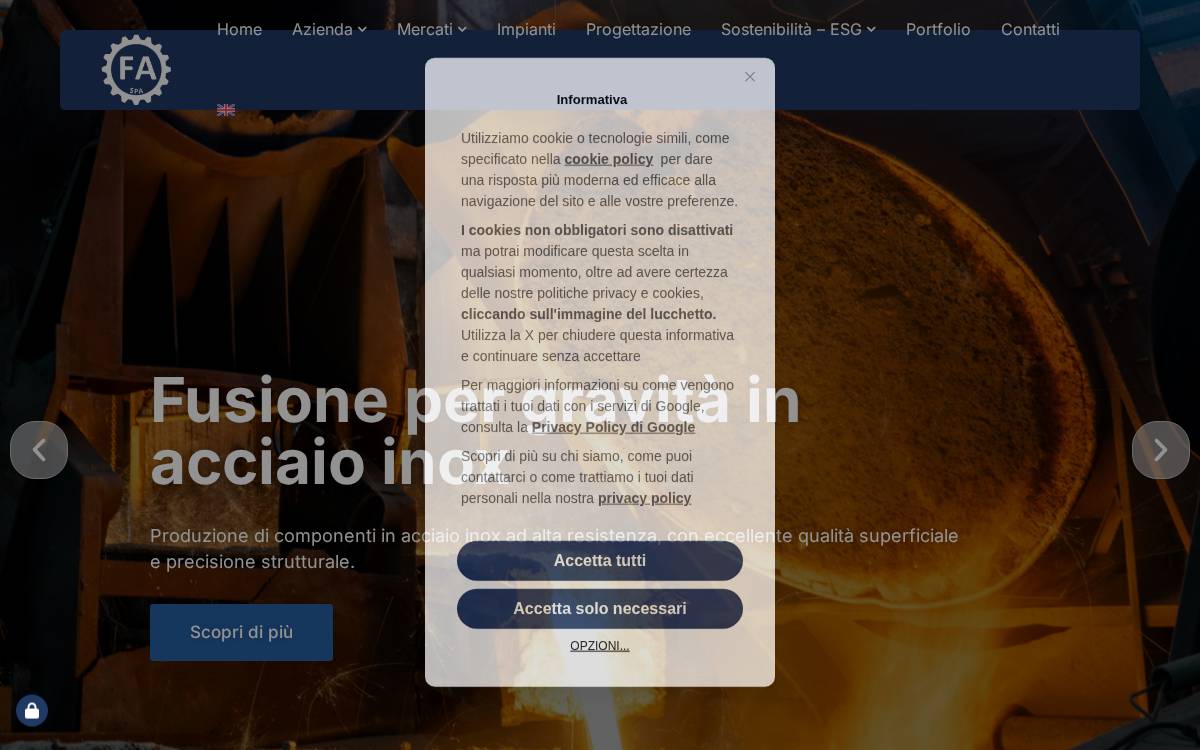 Fonderie di Assisi website preview