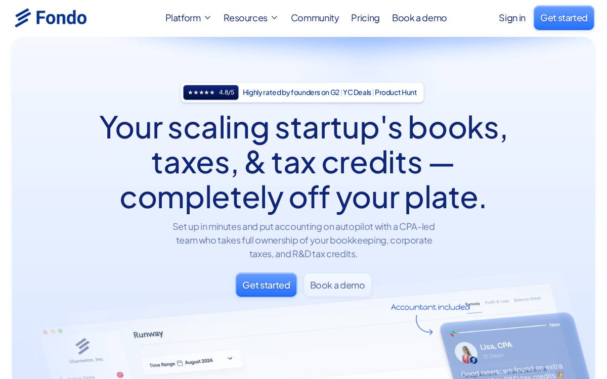 Fondo website preview