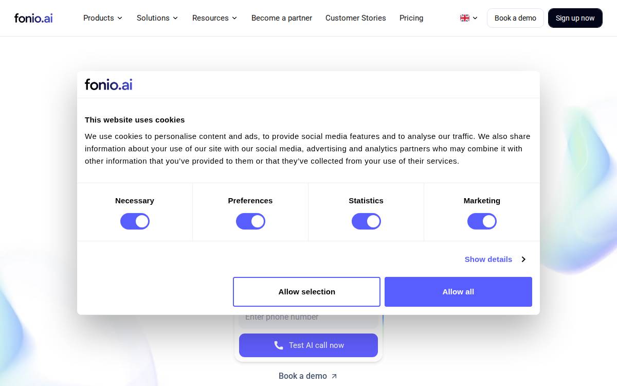 Fonio website preview