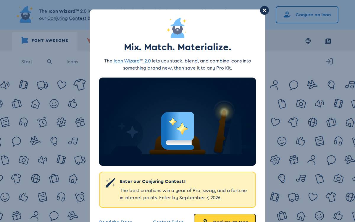 Font Awesome website preview