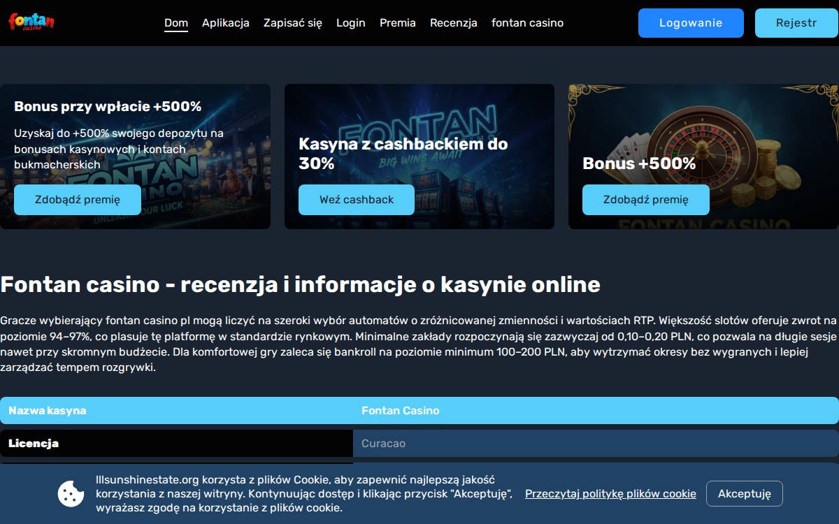 fontan casino website preview