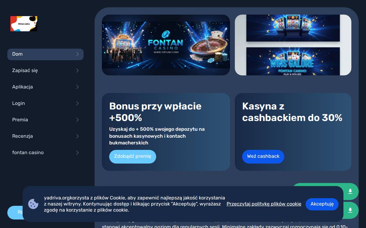 fontan casino website preview