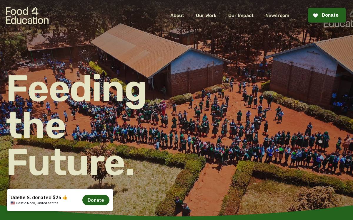 Food 4 Education website preview