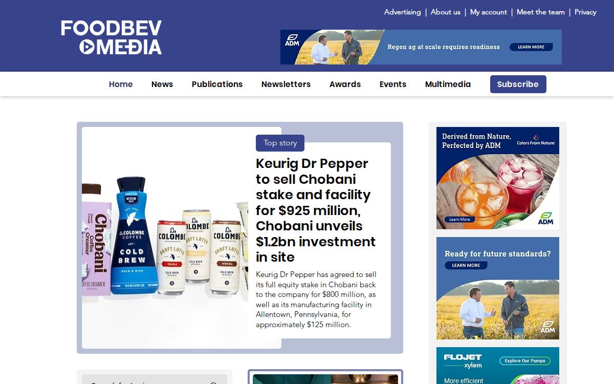 Foodbev website preview