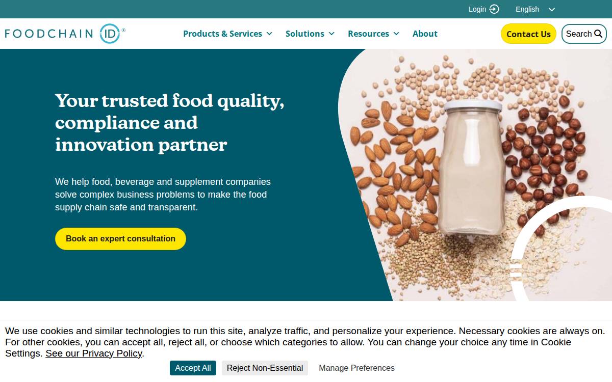 FoodChain ID website preview