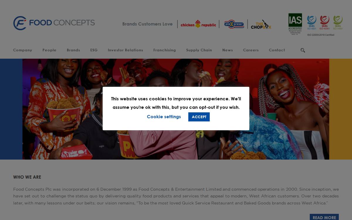 Foodconceptsplc website preview