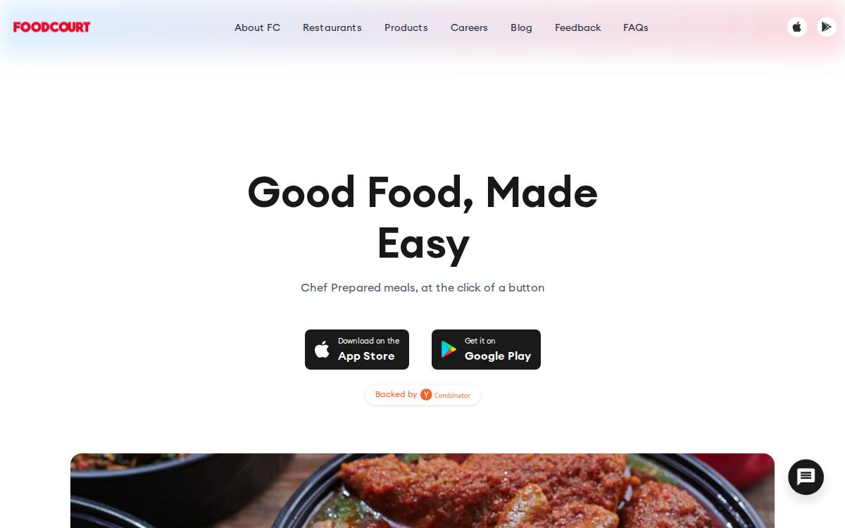FoodCourt website preview