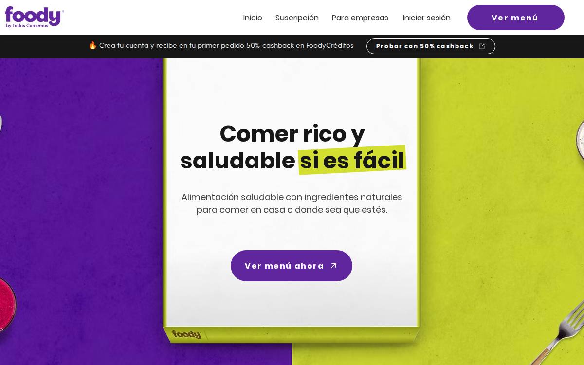 Fooddy website preview