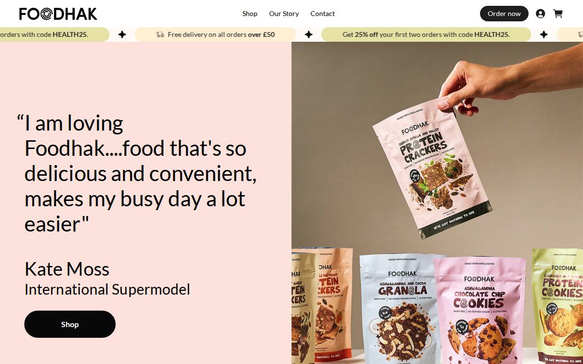Foodhak website preview