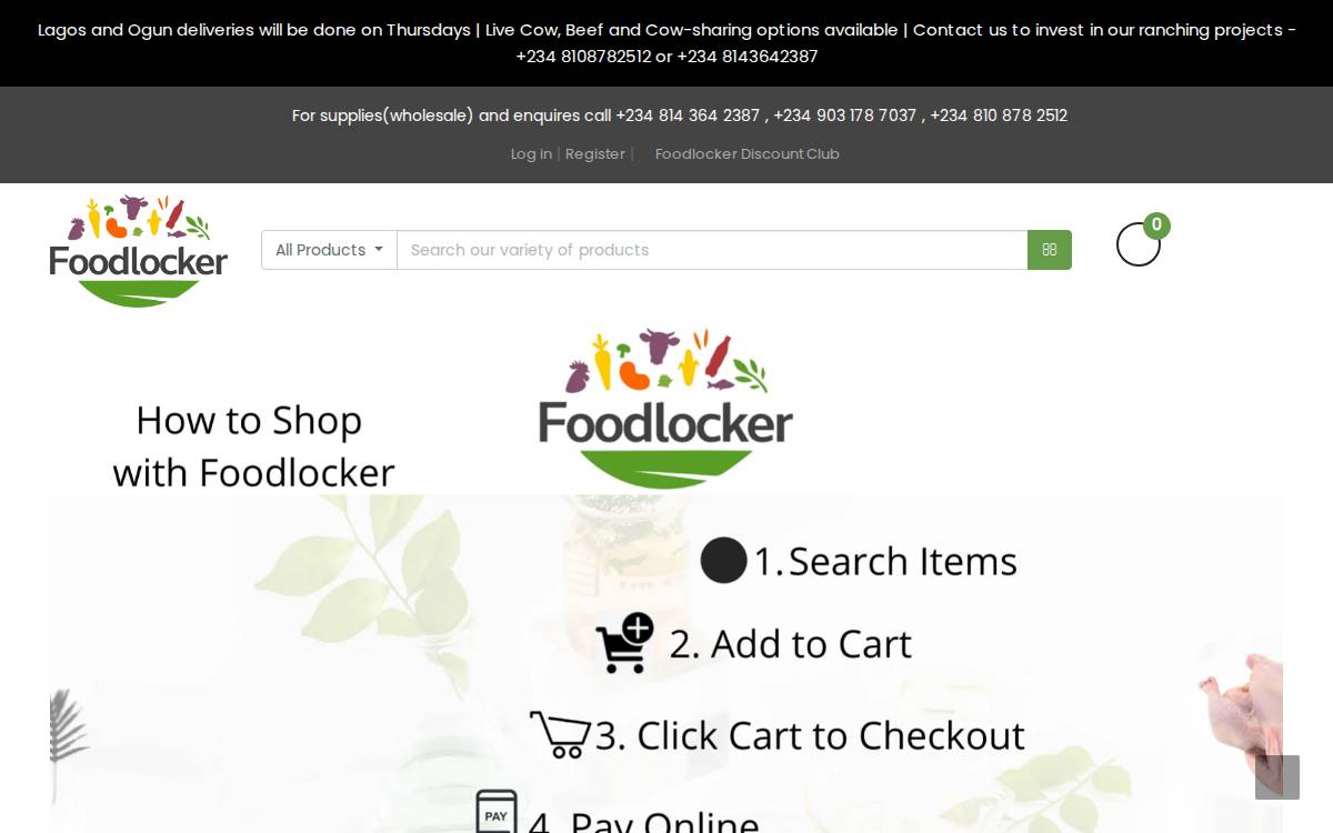 FoodLocker website preview