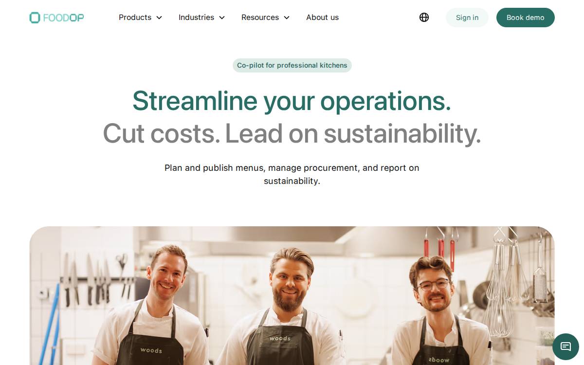 Foodop website preview